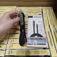 Cable de Carga Rápida Tipo-C MAX 240W 5A, Diseño Plano Ultrafino Retráctil, Cable Trenzado de Nailon con Soporte para Teléfono, para Juegos, Uso Duradero