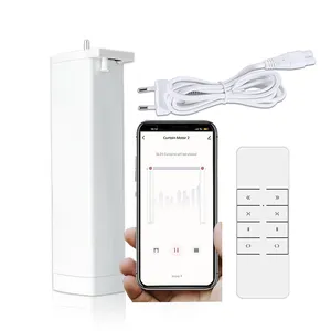 SZMYQ 46KG Tuya Motorisiert AC100-240V Leistung elektrischer Vorhangmotor Öffner Smart Home WLAN-Automatisierung Vorhang-Lauftersteller für Hotel