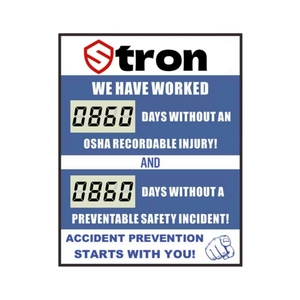 Tablero de Seguridad - Diseño Industrial, Tamaño y Logotipo Personalizables, Uso en <span class=keywords><strong>Oficina</strong></span>, Rastrea Días Sin Accidentes - Product Image 4