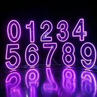 Livraison directe : Grandes lettres et chiffres LED lumineux de 2, 3 et 4 pieds (0-9, A-Z), en acrylique, avec design personnalisable, néon RGB pour fêtes