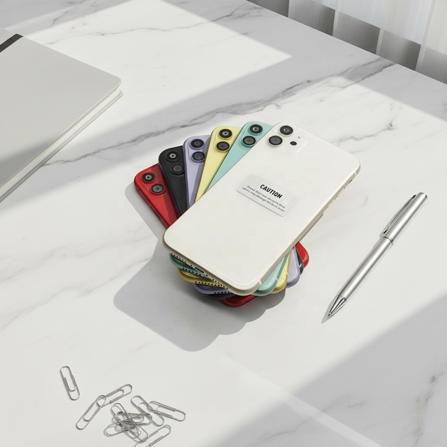 For iPhone 11 12 13 14 Pro Max Back Housing Cover Cases 8 Plus X XR XS Max Battery Door Rear Glass With Middle Frame Side Button