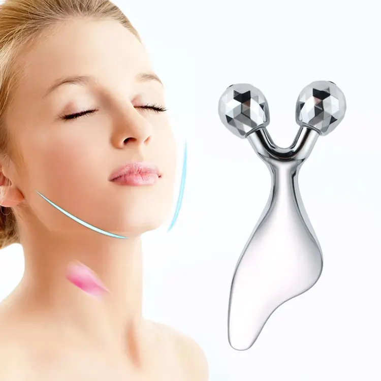 Rouleau de massage facial 3D Lifting du visage Rouleau de massage anti-âge 360 rotation Massage Beauté et soins personnels