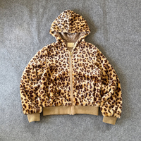 Fabricant de streetwear, vente en gros, sweat à capuche personnalisé à imprimé guépard, 380 GSM, sweat à capuche épais pour homme, sweat à capuche en molleton d'hiver