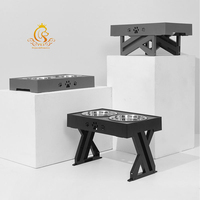 EUR Table élévatrice pliante en Offre Spéciale PET Bols doubles pour animaux de compagnie Bol en acier inoxydable pour chien Table à boire Bols pour chat et chien