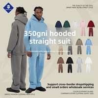 2025 automne hiver Collection Style américain hommes polaire sweat ensemble surdimensionné à capuche direct du fabricant