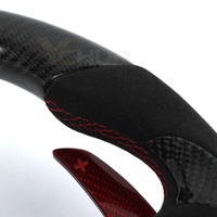 Volant de direction en fibre de carbone avec pagaie de changement de vitesse rouge pour BMW F10 F20 F30 F32 F36 M2 F87 M3 F80 M4 F82 F85