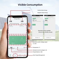 Compteur d'énergie intelligent bidirectionnel Tuya WiFi monophasé 2P 100A AC avec protection contre les fuites de tension, relais et minuterie