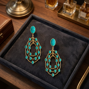 Boucles d'oreilles pendantes plaquées or avec éléphant violet et perles d'imitation incrustées de coquillages, style romantique, bijoux de mode pour femme pour les soirées - Product Image 3