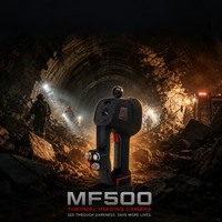 Caméra thermique de lutte contre les incendies MF500 384x288 IR 25Hz 50mK 8 palettes de couleurs 30-800m portée laser IP67 5kg écran 3,5'' 5h