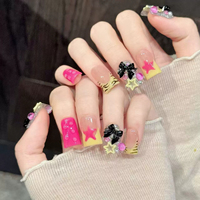 Ongles artificiels de luxe faits à la main en acrylique 3D en forme de canard, réutilisables et personnalisables