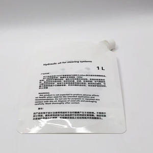 1L embalaje blanco brillante bolsa de pie resellable bolsa no tóxica bolsa de pico para aceite de coche líquido químico - Product Image 4
