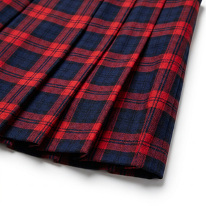 Tissu écossais 100 % polyester durable, teint en fil, anti-boulochage et infroissable, idéal pour les jupes scolaires et les uniformes. - Product Image 5
