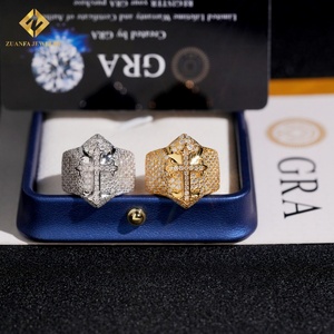 Vente flash Bague en moissanite VVS1 Bague en argent sterling 925 avec test de diamant GRA en stock - Product Image 1