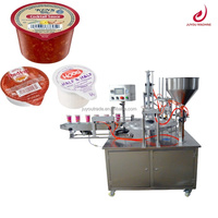 JUYOU Équipement d'emballage de tasses de yaourt de jus de crème glacée rotative jetable Machine de remplissage et de scellage de tasses en plastique