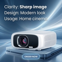 Projecteur à rapport de contraste personnalisé 3000:1, 1000 lumens ANSI, Android SV828, pour la maison, les entreprises, les hôtels, haute luminosité