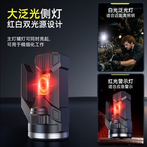 Linterna LED recargable con energía solar, luz de emergencia para exteriores con asa para camping y pesca - Product Image 3