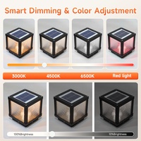 Nouvelles tendances pilier solaire moderne lumières extérieur rectangulaire Villa jardin post lumières luminaire extérieur pour pilier/pilier lampes