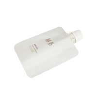 Pochette à bec verseur blanche mate personnalisée pour l'emballage de shampoing/gel douche liquide, anti-fuite