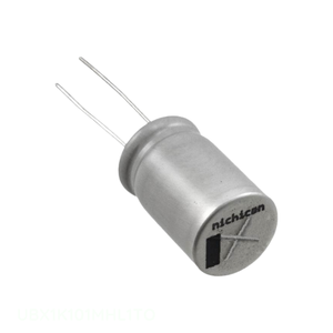 ตัวเก็บประจุแบบมีรูผ่านรูสำหรับ UBX1K101MHL1TO สารส้ม100 uF 20% 80V รัศมี TH 100 uF - Product Image 1