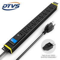 Compteur de télécommande intelligent PDU DTVS 485 Port Ethernet MODBUS TCP SNMP LV US Distribution coque en alliage d'aluminium 8 15A