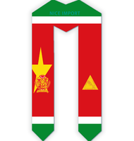 Écharpe de graduation unisexe avec drapeau de la République Dominicaine, motif multiculturel, pour les diplômés de l'échange étudiant et les nouveaux diplômés universitaires