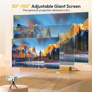 2025 mini thông minh Android xách tay mini LCD hiển thị TV 150 dữ liệu ANSI lumens HD 1080P Rạp chiếu phim chiếu - Product Image 4