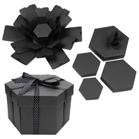 Hexagon Surprise Explosion Box pour les produits d'emballage cadeau de fête d'anniversaire de mariage de la Saint-Valentin