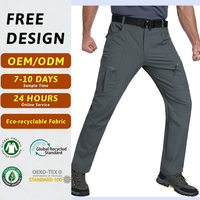 Pantalon cargo anthracite pour homme avec logo personnalisé, fabrication certifiée en usine, coupe droite, 20 ans d'expérience, contrôle qualité stable, nylon