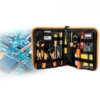 Kit d'entretien de réseau multifonction 17 en 1 jeu d'outils combinés pour électricien pince à mailles chromée électrique