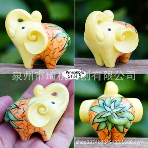 Pineapple Style <b>Elephant</b> Ornament Synthetic Resins Modern Design Living Room Desktop <b>Decoration</b> Gift - Product Image 1