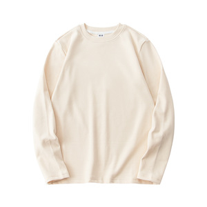 <span class=keywords><strong>Camiseta</strong></span> Térmica de Manga Larga de Doble Cara de Color Sólido para Hombre, Cuello Redondo, Capa Base Cálida para Otoño e Invierno - Product Image 3