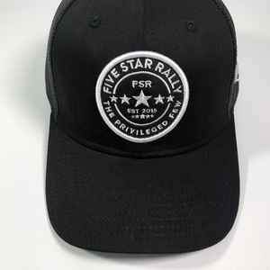 OEM Unisex struttura a 6 pannelli ricamato stelle nere interno Tag Mesh da corsa cappellini da Baseball in cotone personalizzano Gorras camionista - Product Image 2