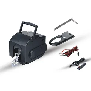 12V Boat Electric Winch Mini Portable Winch Small Marine Quick Mounted Winch