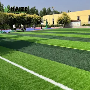HAIZE फैक्टरी की आपूर्ति सबसे अच्छी 50mm सिंथेटिक टर्फ कृत्रिम फुटबॉल घास फुटबॉल के मैदान के लिए