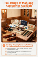 Rak Mahjong Portabel Magnetik Akrilik Motif Cangkang Kura-Kura Warna-Warni Mewah Bentuk U 17.5in 20in untuk 4 Pemain Hadiah