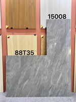 Carrelage d'escalier en porcelaine 1500x300mm de Foshan, taille personnalisée, carrelage de nez de marche pleine masse avec rainure pour marche et contremarche