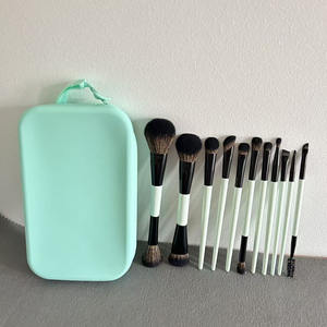 Ensemble de <span class=keywords><strong>11</strong></span> pinceaux de maquillage de luxe double face, bleu personnalisé, outil de maquillage haut de gamme à double tête, nouvelle arrivée - Product Image 3