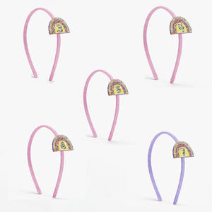 Diademas de Plástico Arcoíris al por Mayor con Elementos de Dibujos Animados y Estrellas para Niñas - Accesorios para el Cabello de Princesa con Lentejuelas Coloridas para Cumpleaños - Product Image 1