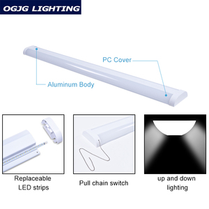 4ft 2ft ogjg 20W อลูมิเนียมที่อยู่อาศัยหรี่แสงได้ขึ้นและลงดึงโซ่สวิตช์ห้องโรงพยาบาลเหนือหัวเตียงติดผนัง LED ไฟเชิงเส้น - Product Image 5