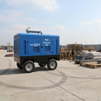 Compresseur d'air rotatif à vis portable, lubrifié au diesel, haute pression, prix usine, 24 m³/min, 3700 kg, refroidi par air, garantie 1 an