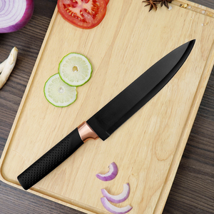Juego de <span class=keywords><strong>Cuchillos</strong></span> de Cocina de 14 Piezas con Bloque, Venta al por Mayor |   6 <span class=keywords><strong>cuchillos</strong></span> para carne, tijeras y afilador incorporado |   Recubrimiento Antibacteriano Negro - Product Image 5