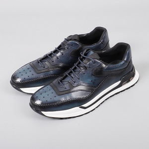 Chaussures Décontractées pour Homme en Pur Cuir de Vachette Respirant et Doux Anti-Odeurs Style Marche pour <span class=keywords><strong>Amazon</strong></span> Explosions-Luck - Product Image 2