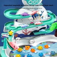 Juguete de Pesca Eléctrico de Plástico para Niños, Pista Multifuncional con Levitación Magnética, Música, Rompecabezas para Bebés, Juego Temprano para Padres e Hijos