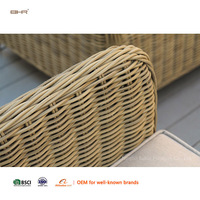 BHR Villa Farmhaus PE-Rattan Modulares Garten-Sofa-Set Outdoor-Möbel Hochwertig und Langlebig