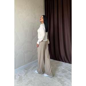 Elegante Suéter de Punto con Cuentas para Mujer, Manga Larga, Antipilling, Diseño Zigzag - Product Image 4