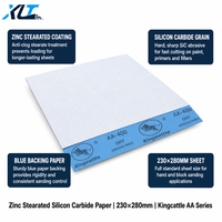 Feuille abrasive en carbure de silicium 230x280mm pour ponçage à sec, support bleu anti-colmatage, grain 60-1200, pour ponçage de mastic et peinture de carrosserie automobile