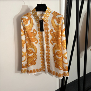 Camicia Casual da <span class=keywords><strong>Donna</strong></span> con Stampa Leopardata, Tessuto Traspirante, Colletto Rovesciato e Maniche Lunghe per Occasioni Speciali - Product Image 3