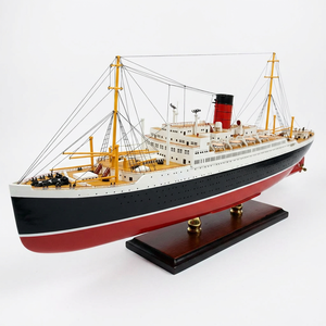 Modelo de Barco de Madera GIA NHIEN 1926 ILE DE FRANCE, Accesorio de Juguete Inflable Hecho a Mano, CS1804P 98x13x31 cm - Product Image 1