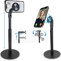 Support de téléphone magnétique universel pour bureau, logo personnalisé, métal, hauteur réglable, 360° °   Supports de bureau rotatifs pour téléphone et tablette