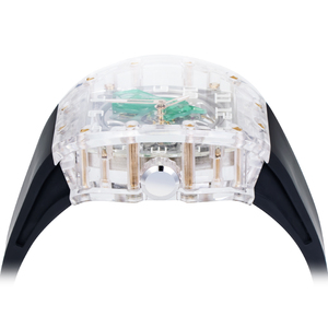 Custom Barrel-shaped Sapphire Crystal <b>Automatic</b> <b>Watch</b> PT5000 Mechanical <b>Skeleton</b> Waterproof Fluororubber Band Men <b>Watch</b> - Product Image 4